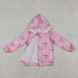 GT1217   toddler girl  clothes bows girl winter top hoodie
