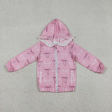 GT1217   toddler girl  clothes bows girl winter top hoodie