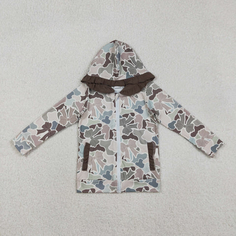 GT1263   baby girl clothes bow camo girl winter top