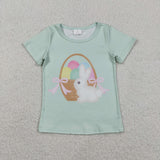 RTS toddler clothes matching clothing rabbit print girl easter summer clothing-2025.12.6