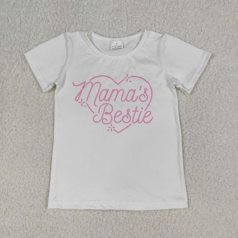 GT1565 baby girl clothes mama’s girl print girl summer top