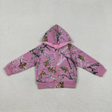 GT1591   baby girl clothes leaves print girl winter top
