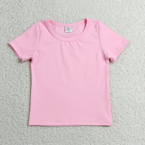 GT1630 baby girl clothes pink print girl summer yoga top