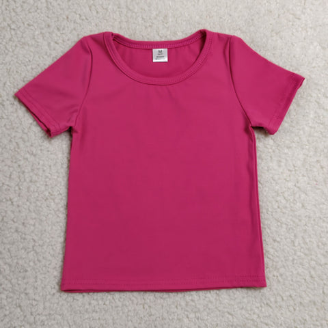 GT1633 baby girl clothes pink print girl summer yoga top