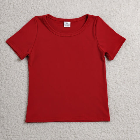 GT1634 baby girl clothes red print girl summer top