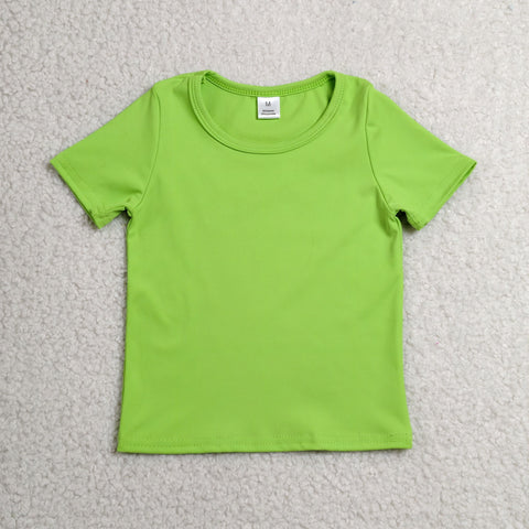 GT1636 baby girl clothes green print girl summer yoga top