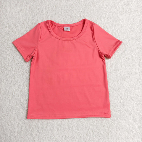 GT1641 baby girl clothes coral print girl summer yoga top