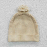 Baby beige knitted beanie