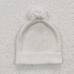 White knitted beanies & hats for babies