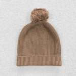 Brown knitted beanies & hats for babies