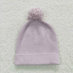 Lavender knitted beanies & hats for babies