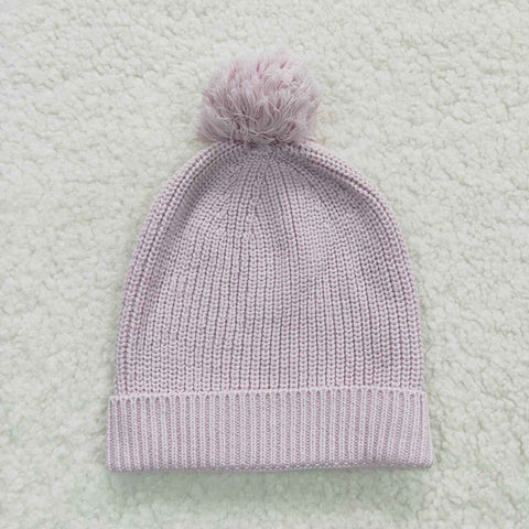 Lavender knitted beanies & hats for babies