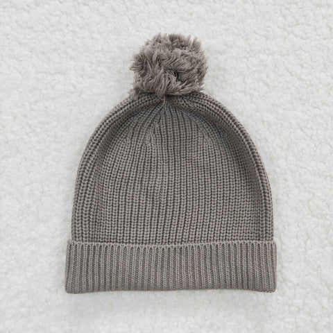 Gray knitted beanies & hats for babies