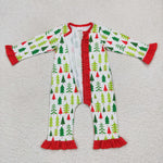 LR0626 long sleeve Christmas baby romper