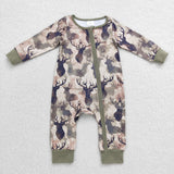 LR0662 long sleeve Christmas deer baby romper