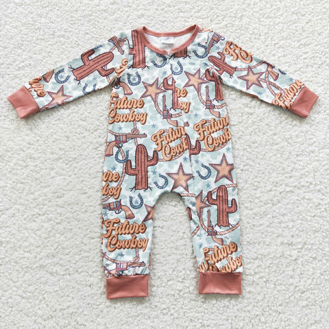 Future cowboy romper toddler zip sleeper