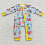 Cartoon elephant cute toddler zip romper