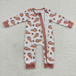 Infants maple cake pies fall zipper romper