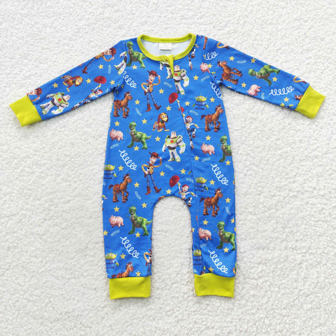 Toddler boy toy story cartoon blue romper