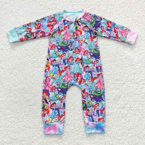 Cartoon princess toddler girl romper