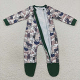 Toddler reindeer camo footed romper