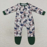 Toddler reindeer camo footed romper