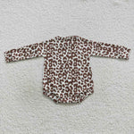 Toddler barbie leopard long sleeve bubble