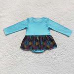 Newborn sally blue halloween tulle romper