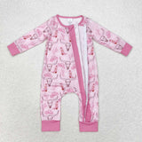 LR0689 baby girl clothes cowboy girl winter romper