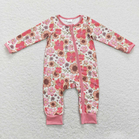 LR0895 baby girl clothes flower toddler girl winter romper