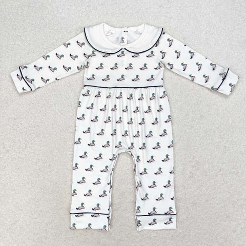 LR0943  baby girl clothes mallard toddler girl winter romper