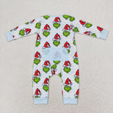 LR1002   baby boy clothes cartoon toddler boy christmas winter romper