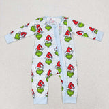 LR1002   baby boy clothes cartoon toddler boy christmas winter romper