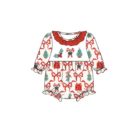 LR1009 pre-order baby girl clothes bow tie toddler girl christmas winter bubble-2024.5.31
