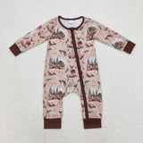 LR1014  baby boy clothes hunting elk toddler boy winter romper