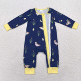 LR1037   baby boy clothes mallard toddler boy winter romper