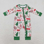 LR1057 Bamboo baby boy clothes xmas tree toddler boy christmas winter romper