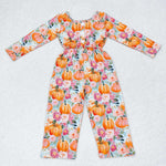 LR1060  baby girl clothes pumpkin girl  winter jumpsuit