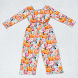 LR1060  baby girl clothes pumpkin girl  winter jumpsuit