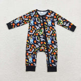 LR1077 Bamboo baby boy clothes cartoon dog toddler boy halloween winter romper