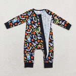 LR1077 Bamboo baby boy clothes cartoon dog toddler boy halloween winter romper