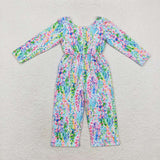 LR1141 baby girl clothes  floral girl winter jumpsuit