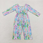 LR1141 baby girl clothes  floral girl winter jumpsuit