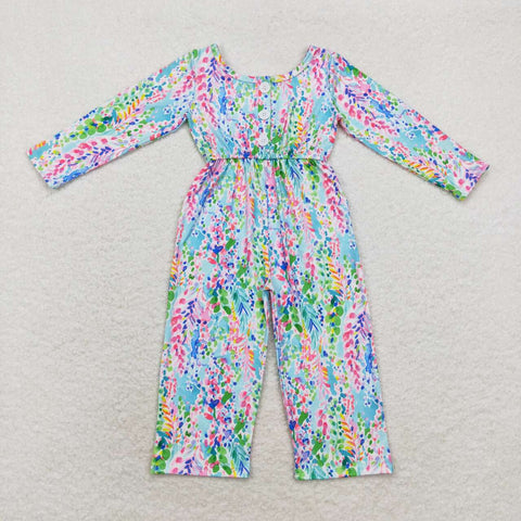 LR1141 baby girl clothes  floral girl winter jumpsuit