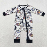 LR1173 Bamboo baby boy clothes cartoon dog boy winter romper