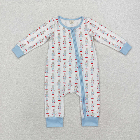 LR1184 Bamboo baby boy clothes soldier boy christmas winter romper