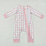 LR1185 Bamboo baby girl clothes soldier girl christmas winter romper