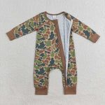 LR1203 Bamboo baby boy clothes camouflage boy winter romper