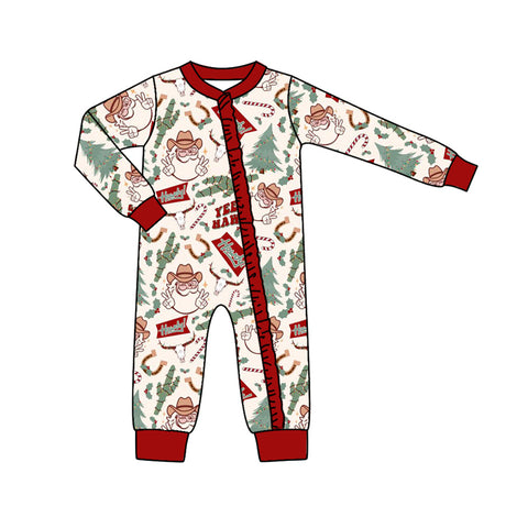 LR1277 pre-order baby girl clothes santa girl christmas winter romper-2024.7.11