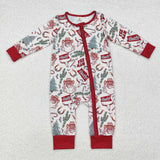 LR1278 Bamboo baby boy clothes santa boy christmas winter romper